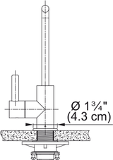 Franke UNL-HO-304 Universal Hot Water Dispenser with L Spout in Stainless Steel