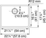 Franke CUX11021 CUBE Stainless Steel Single Bowl