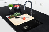 Franke Single Bowl Undermount Granite Kitchen Sink in Black - MAG11031-MOC