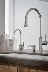 California Faucets Davoli Pull-Down Kitchen Faucet with Squeeze Sprayer - High Arc Spout in Satin Bronze - K10-100SQ-33-SBZ