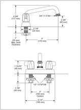 Delta Classic 2131LF Two Handle Laundry Faucet - Two Handle Blade: Chrome