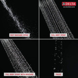 Delta Universal Showering Components 52102-MB Fundamentals 4-Setting Shower Head: Chrome