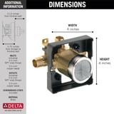 Delta R10000-UNWSHF Pressure Balance High Flow Shower Rough