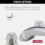 Delta Classic T2710 Roman Tub Trim - Two Handle Knob: Chrome