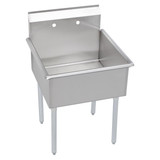 Elkay Dependabilt Stainless Steel 27" x 27-1/2" x 42" 18 Gauge One Compartment Budget Sink with Stainless Steel Legs