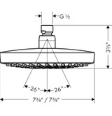 Hansgrohe 04388000 Croma Select S 180 2-Jet Showerhead, 1.8 GPM Chrome