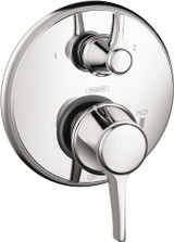 Hansgrohe 04449820 Metris C Trim Pressure Balance with Diverter BRUSHED NICKEL