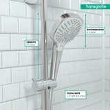 Hansgrohe 04723400 Croma Select E Handshower 110 3-Jet, 1.75 GPM in White / Chrome