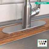 Hansgrohe 14019861 Base Plate for Single-Hole Kitchen Faucets, 10" in Steel Optic
