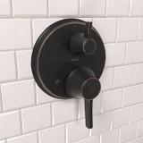 Hansgrohe 15753921 Ecostat Classic Thermostatic Trim with Volume Control and Diverter, Round in Rubbed Bronze