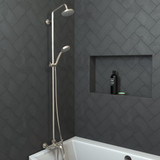 Hansgrohe 27143821 Croma Showerpipe 150 1-Jet with Tub Filler, 2.0 GPM in Brushed Nickel