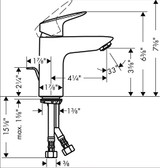 Hansgrohe 71100821 Logis 100 Single-Hole Faucet, 1.2 GPM Brushed Nickel