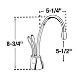 InSinkErator Indulge F-HC1100 Contemporary Instant Hot and Cold Faucet in Chrome - 44252