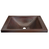Native Trails CPS243 HIBISCUS Hammered Copper Self-Rimming Bathroom Sink