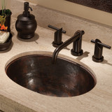 Native Trails CPS248 OVAL: Hammered Copper Bathroom Sink: Antique