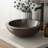 Native Trails CPS255 LAGUNA Hammered Copper Bathroom Vessel Sink Antique Finish