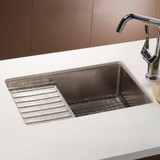 Native Trails CPS533 CANTINA PRO Hammered Copper Undermount Bar/Prep Sink Brushed Nickel