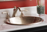 Native Trails CPS540 Rolled Classic Hommered Copper Self-Rimming Bathroom Sink
