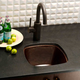 Native Trails CPS547 SMALL SQUARE: Hammered Copper Bar/Prep Sink