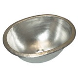 Native Trails CPS555 LAGUNA Hammered Copper Bathroom Vessel Sink Brushed Nickel