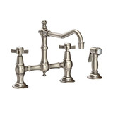 Newport Brass 945-1/15A Kitchen Bridge Faucet w/ Side Spray Antique Nickel