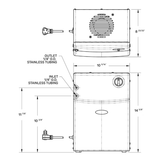 Oasis International R1P Remote Drinking Water Chiller: Stainless Steel
