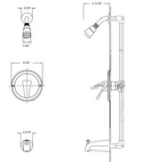Olympia P-2000 ELITE Series Single Handle Tub/Shower Set: Chrome