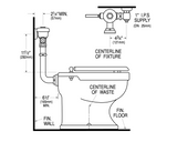 Sloan 120XL Regal Exposed Water Closet Flushometer, for floor mounted back spud bowls (3080853)