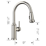 Blanco 442502 Empressa Pull Down 1.5 gpm - Polished Nickel