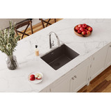 Elkay Quartz Classic 24-5/8" x 18-1/2" x 9-1/2" Single Bowl Undermount Sink Mocha