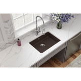 Elkay Quartz Classic 25" x 18-1/2" x 5-1/2", Single Bowl Undermount ADA Sink with Perfect Drain, Mocha