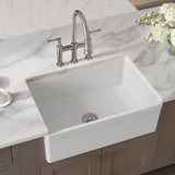Elkay Fireclay 30" x 19-15/16" x 9-1/8" Single Bowl Farmhouse Sink White
