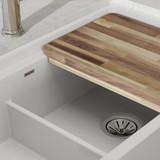 Elkay Fireclay 33" x 19-15/16" x 9-3/16" 60/40 Double Bowl Farmhouse Workstation Sink with Aqua Divide White