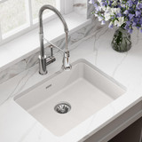Elkay Quartz Classic 25" x 18-1/2" x 5-1/2" Single Bowl Undermount ADA Sink with Perfect Drain White