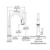 Elkay Everyday Single Hole Deck Mount Kitchen Faucet with Pull-down Spray Forward Only Lever Handle Lustrous Steel