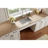 Elkay Crosstown 18 Gauge Stainless Steel 25" x 22" x 6" 1-Hole Single Bowl Dual Mount ADA Sink Kit