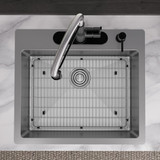 Elkay Crosstown 18 Gauge Stainless Steel 25" x 22" x 9" 4-Hole Single Bowl Dual Mount Sink Kit