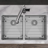 Elkay Crosstown 18 Gauge Stainless Steel 33" x 22" x 6", 1-Hole Equal Double Bowl Dual Mount ADA Sink Kit