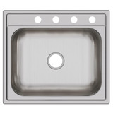 Elkay Dayton Stainless Steel 25" x 22" x 10-1/4" 4-Hole Single Bowl Drop-in Sink