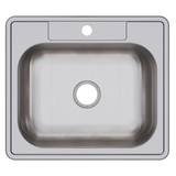 Elkay Dayton Stainless Steel 25" x 22" x 6-9/16" 1-Hole Single Bowl Drop-in Sink