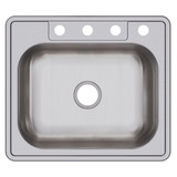 Elkay Dayton Stainless Steel 25" x 22" x 6-9/16" 4-Hole Single Bowl Drop-in Sink