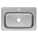 Elkay Dayton Stainless Steel 33" x 22" x 8-1/16" 1-Hole Single Bowl Drop-in Sink