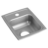 Elkay Lustertone Classic Stainless Steel 13" x 16" x 6" 3-Hole Single Bowl Drop-in ADA Sink