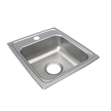 Elkay Lustertone Classic Stainless Steel 15" x 17-1/2" x 5-1/2" 1-Hole Single Bowl Drop-in ADA Sink
