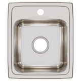 Elkay Lustertone Classic Stainless Steel 15" x 17-1/2" x 7-5/8", 1-Hole Single Bowl Drop-in Bar Sink