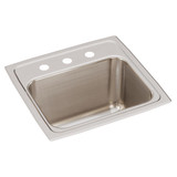 Elkay Lustertone Classic Stainless Steel 17" x 16" x 10-1/8" 3-Hole Single Bowl Drop-in Sink
