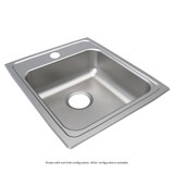 Elkay Lustertone Classic Stainless Steel 17" x 20" x 5-1/2" 2-Hole Single Bowl Drop-in ADA Sink