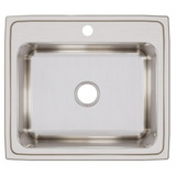 Elkay Lustertone Classic Stainless Steel 25" x 22" x 10-3/8" 1-Hole Single Bowl Drop-in Sink