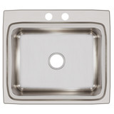 Elkay Lustertone Classic Stainless Steel 25" x 22" x 8-1/8", 2-Hole Single Bowl Drop-in Sink