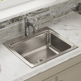 Elkay Lustertone Classic Stainless Steel 25" x 22" x 8-1/8", 3-Hole Single Bowl Drop-in Sink